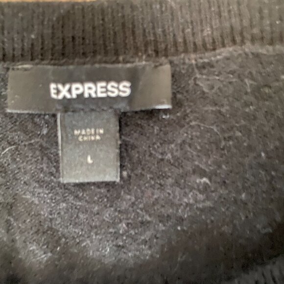 🎉 HOST PICK 🎉 Express Black Sequin Top Size Large - Picture 8 of 9